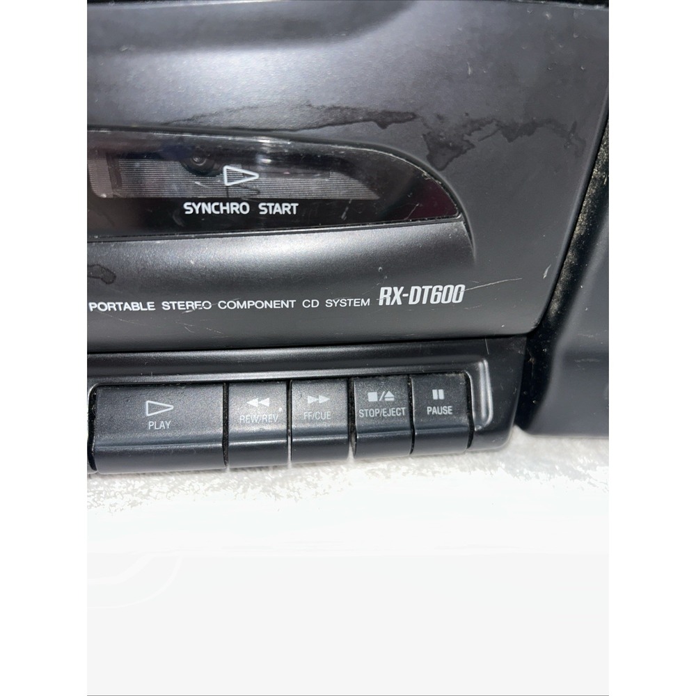 Panasonic RX-DT600 ~ BoomBox AM/FM Radio CD / Dual Tape - Detach Speakers  Works - Picture 2 of 8